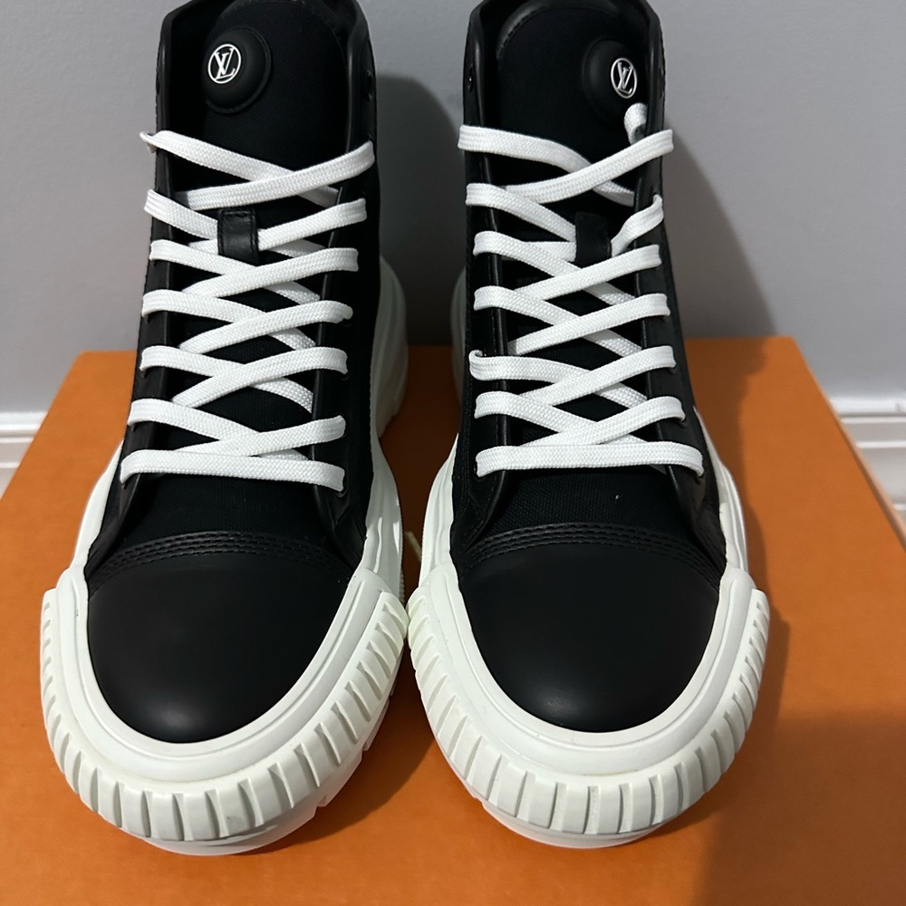 Louis Vuitton Canvas LV Squad Sneaker Boots 39 Black